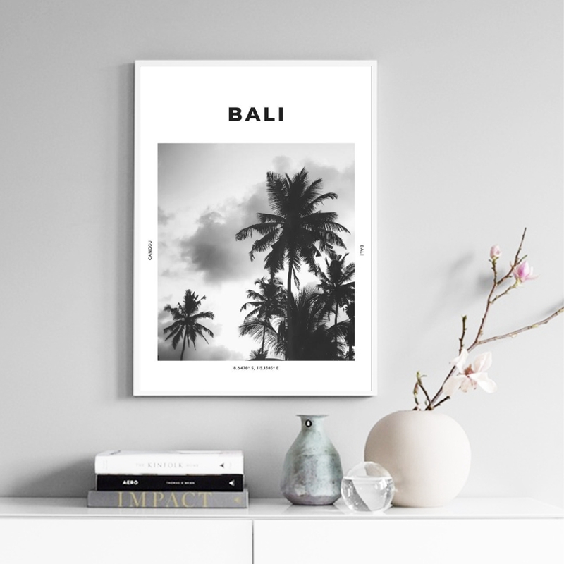 Home Decor Ubud - بالي السفر طباعة أسود أبيض التصوير