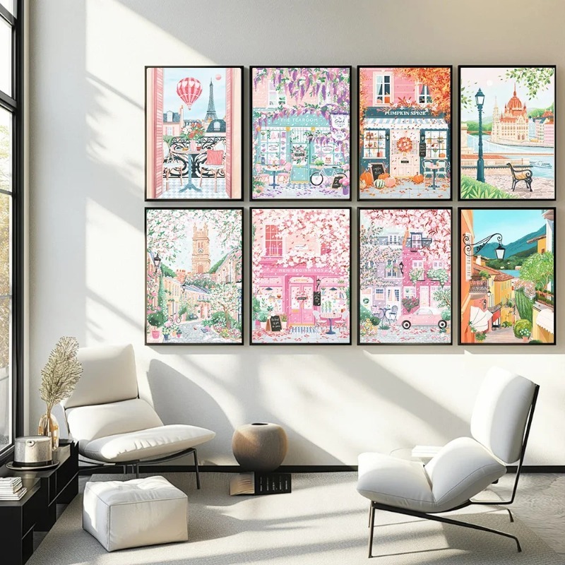 Home Decor London - ملصق وطباعة فنية لرحلات باريس ولندن