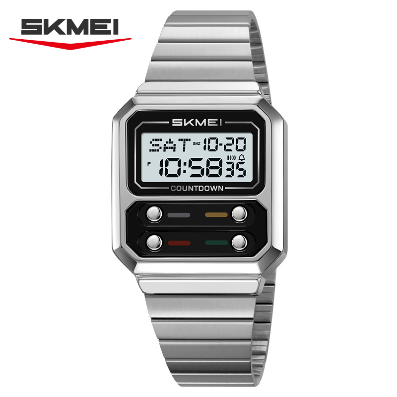 Vintage Alarm Clock - ساعة SKMEI 2448 الرقمية الإلكترونية الفاخرة