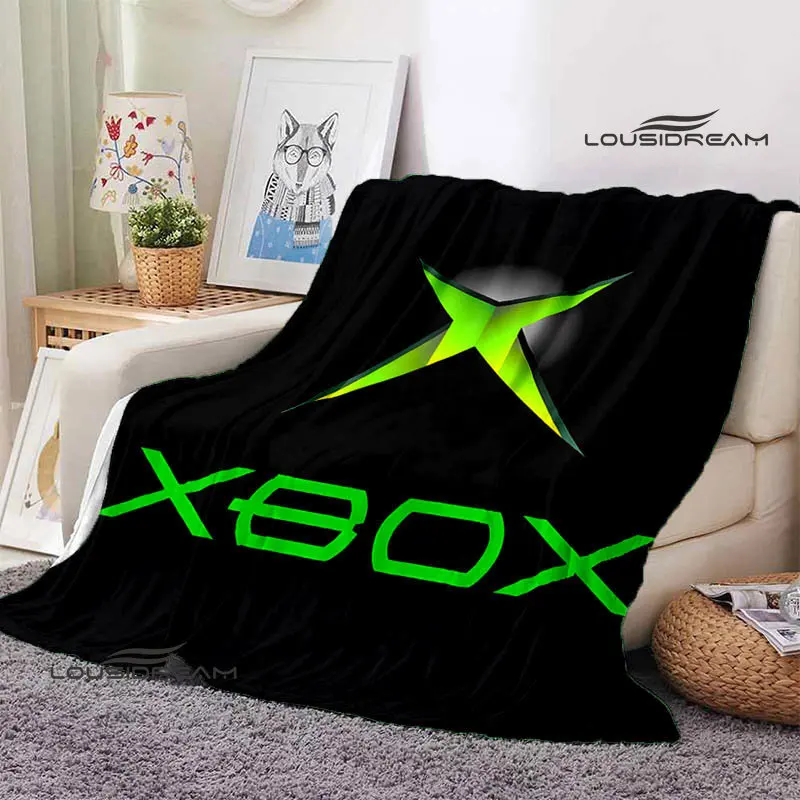 Home Decor Logo Design - بطانية صوف بشعار Xbox بتصميم ألعاب