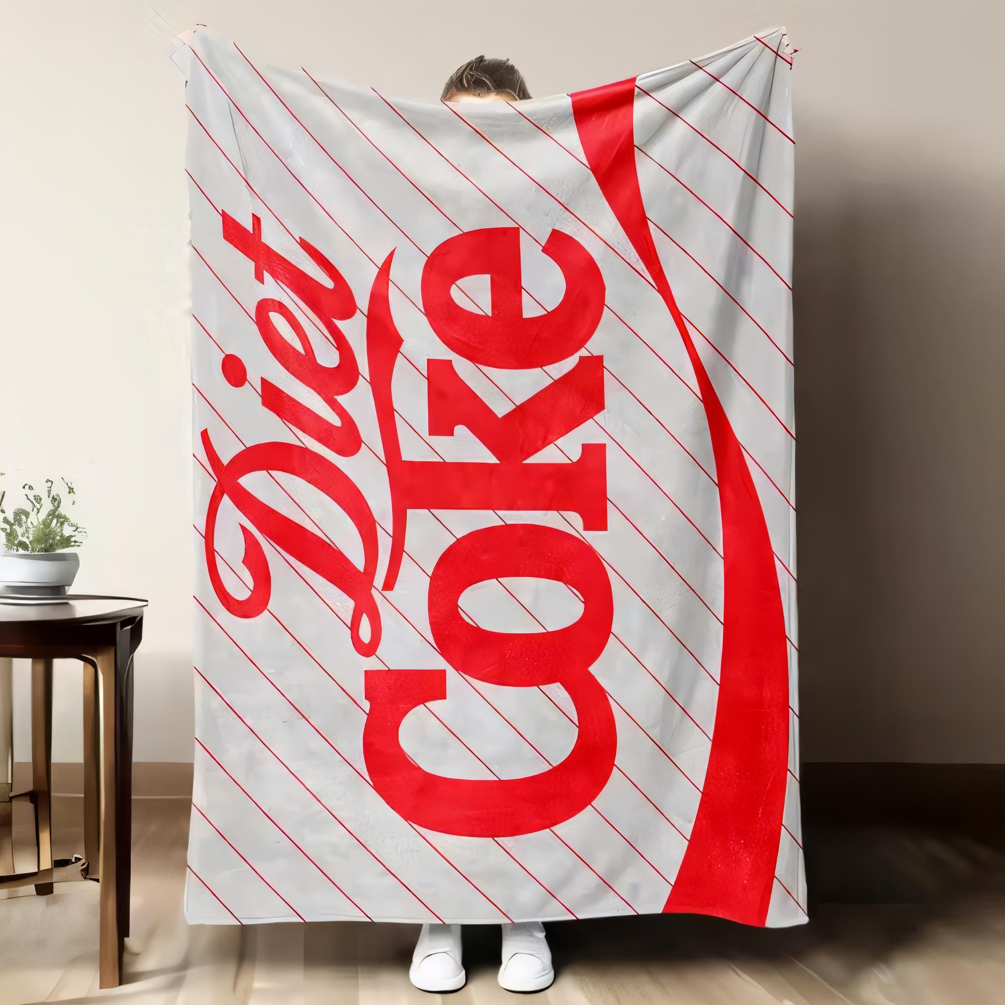 Home Decor Logo Design - بطانية دايت كوك بشعار ناعمة ومريحة
