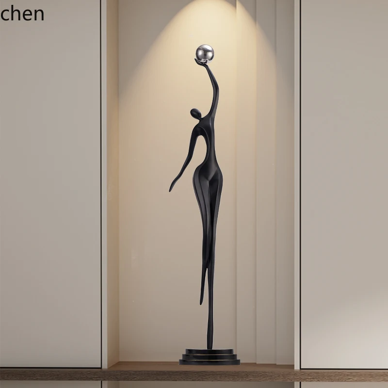 Abstract Sculpture Resin - تمثال بشري تجريدي فاخر للزينة، مناسب
