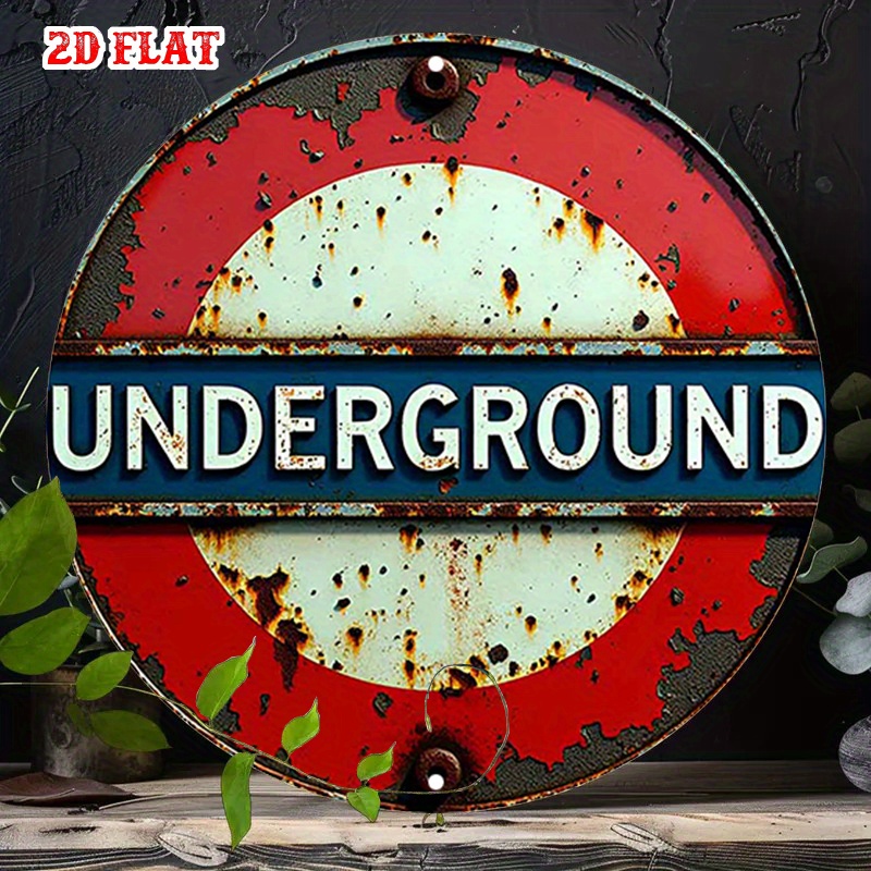 Home Decor London - علامة خشبية دائرية 2D مسطحة قطعة