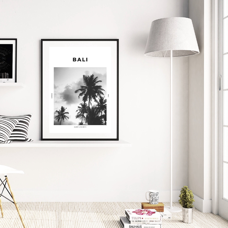 بالي السفر طباعة أسود أبيض الت - مراجعة Home Decor Ubud وسعره
