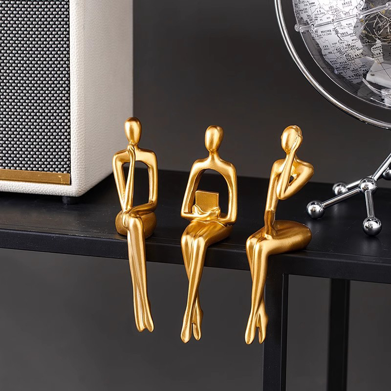 المفكر تمثال مجردة الشكل النحت - مراجعة Abstract Sculpture Resin وسعره