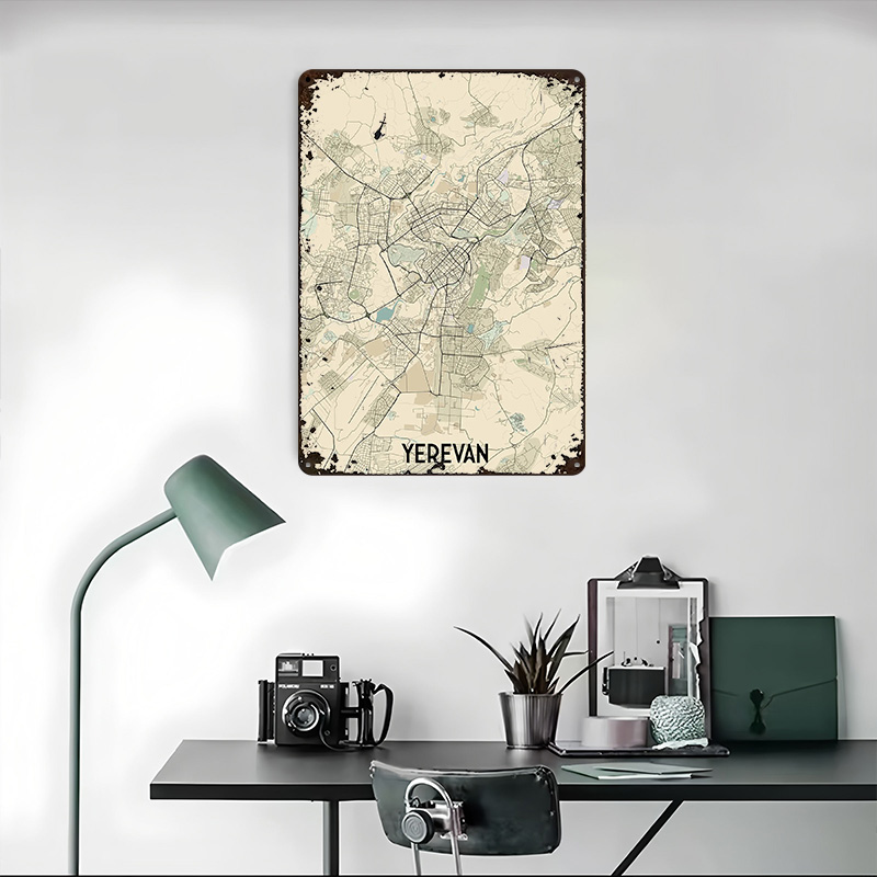 لوحة معدنية مخصصة لخريطة مدينة - مراجعة Home Decor Yerevan وسعره