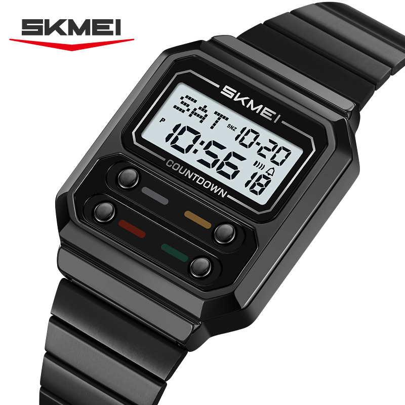 ساعة SKMEI 2448 الرقمية الإلكت - مراجعة Vintage Alarm Clock وسعره
