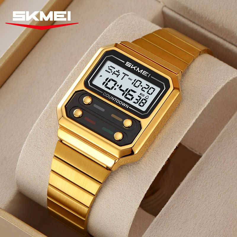 ساعة SKMEI 2448 الرقمية الإلكت - مراجعة Vintage Alarm Clock وسعره