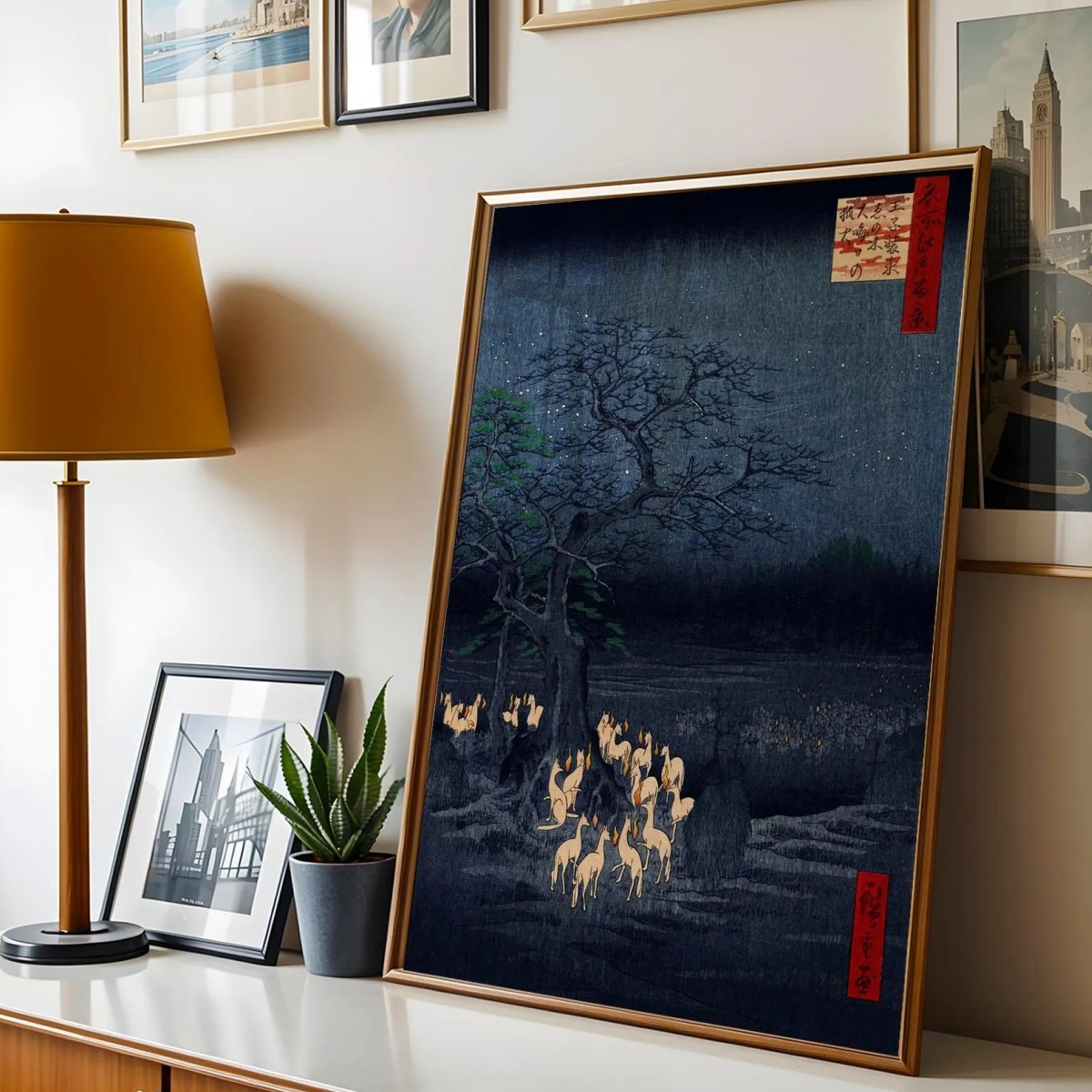 اليابانية الرجعية الثعلب قماش  - مراجعة Home Decor Japandi Style وسعره