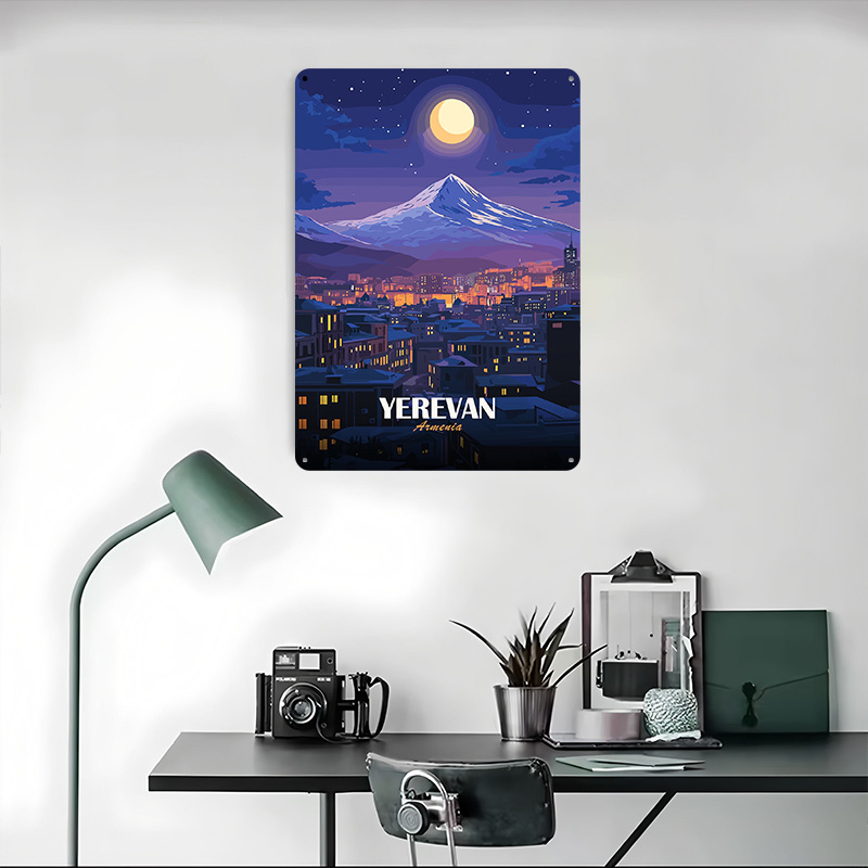 لوحة معدنية لمشهد ليلي ليريفان - مراجعة Home Decor Yerevan وسعره