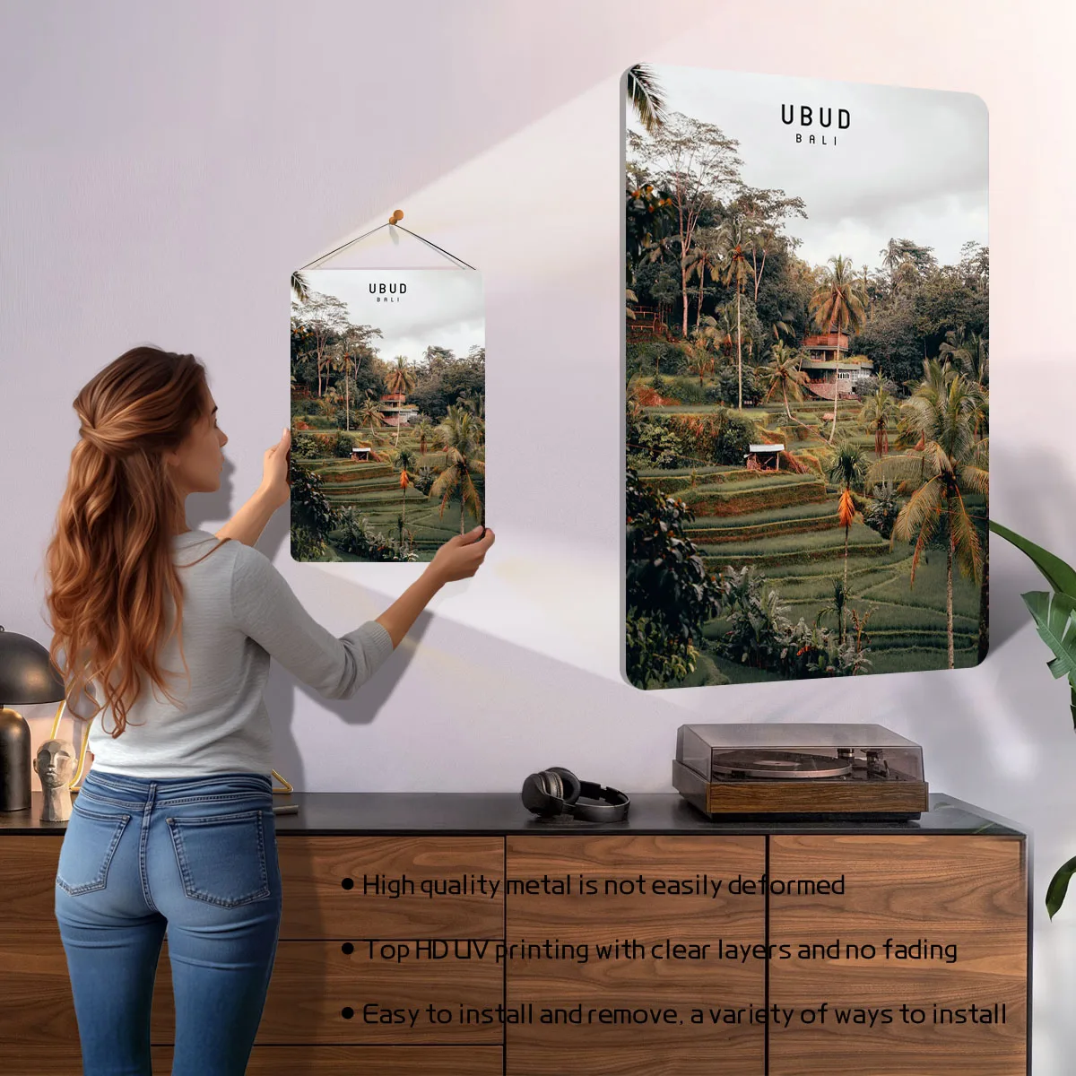 لوحة معدنية بتصميم مدينة أوبود - مراجعة Home Decor Ubud وسعره