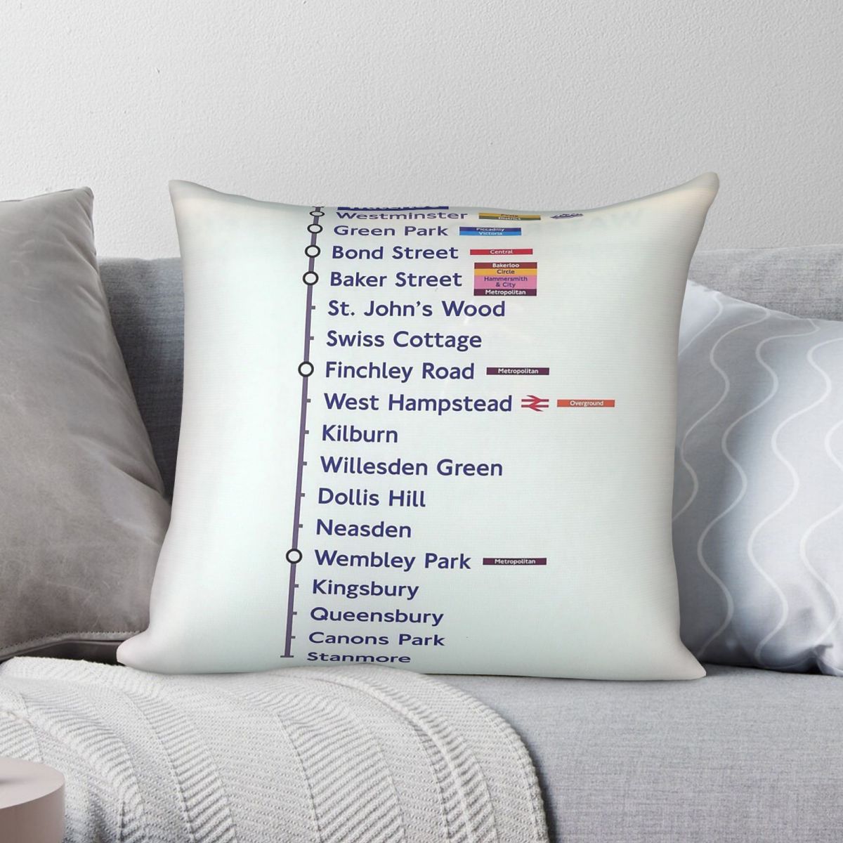 غطاء وسادة مربع بتصميم خط جوبي - مراجعة Home Decor London وسعره