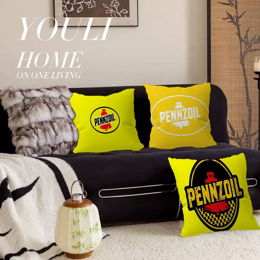 غطاء وسادة بتصميم شعار PENNZOI - مراجعة Home Decor Logo Design وسعره