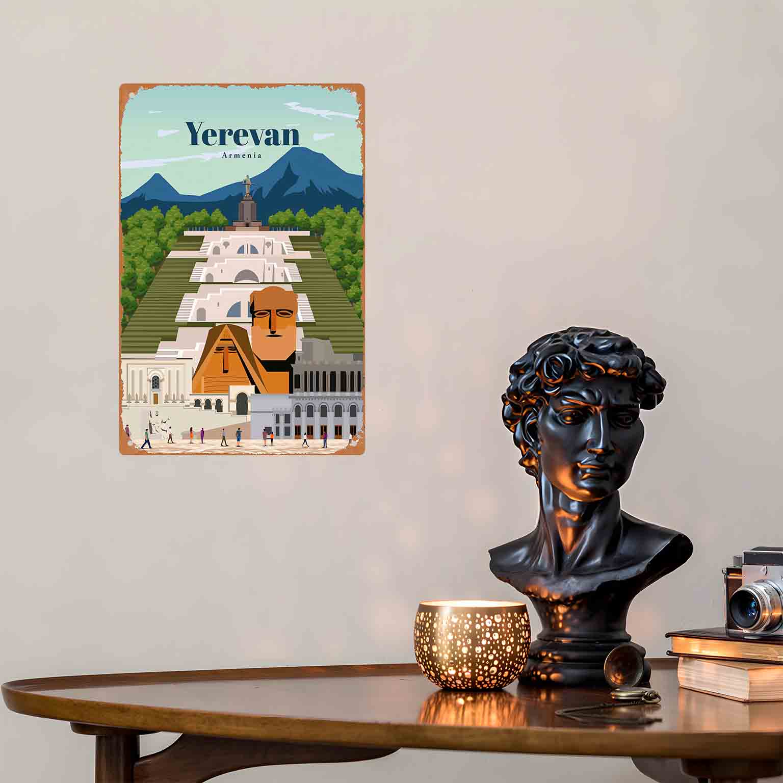 لافتة معدنية مسطحة ثنائية الأب - مراجعة Home Decor Yerevan وسعره