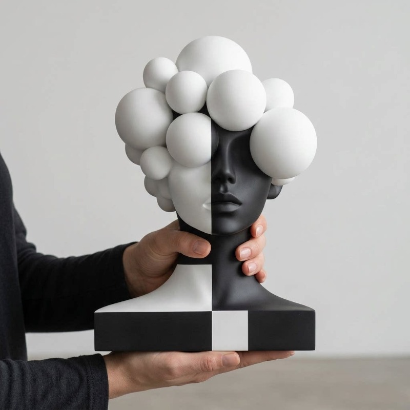 تمثال تجريدي حديث من الراتنج - - مراجعة Abstract Sculpture Resin وسعره