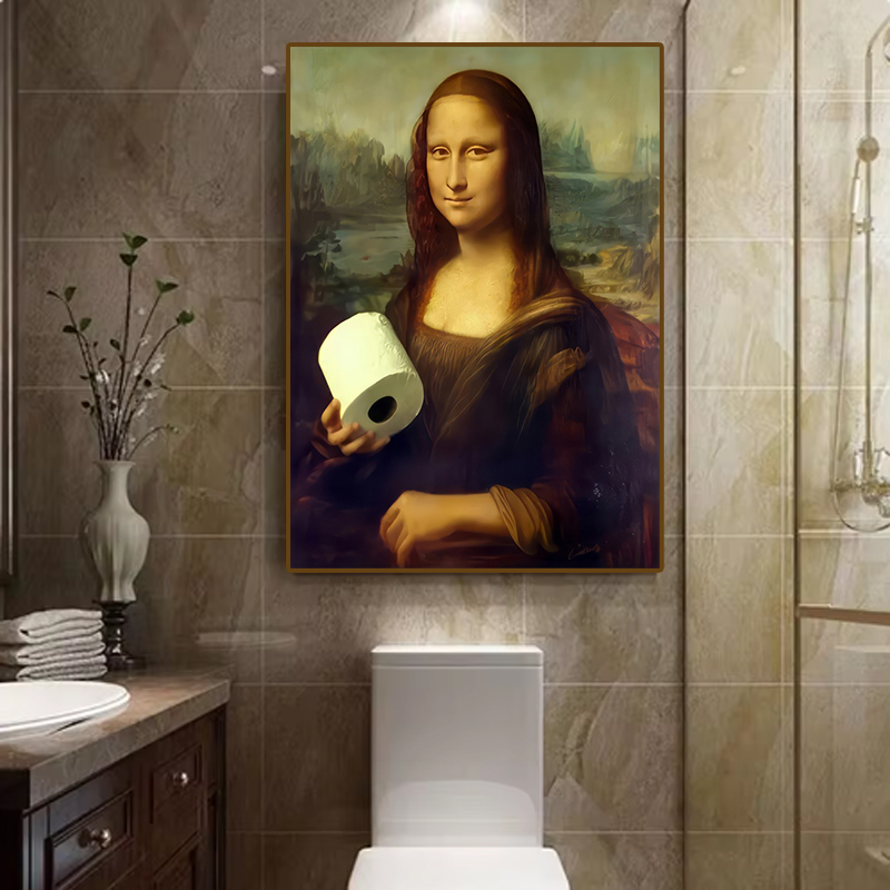 لوحة فنية تجريدية مضحكة للحمام - مراجعة Home Decor Quirky وسعره