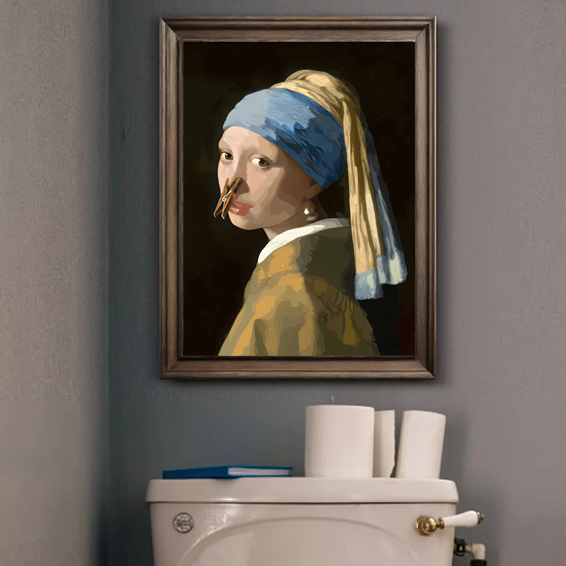 لوحة فنية تجريدية مضحكة للحمام - مراجعة Home Decor Quirky وسعره
