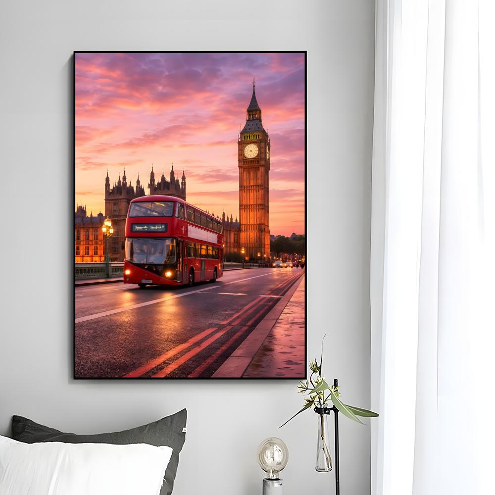 ملصق حائط لندن ريد باس بيج بن، - مراجعة Home Decor London وسعره