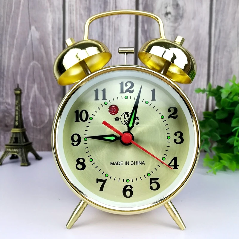 معدن ساعة منبه آلية عقارب السا - مراجعة Vintage Alarm Clock وسعره