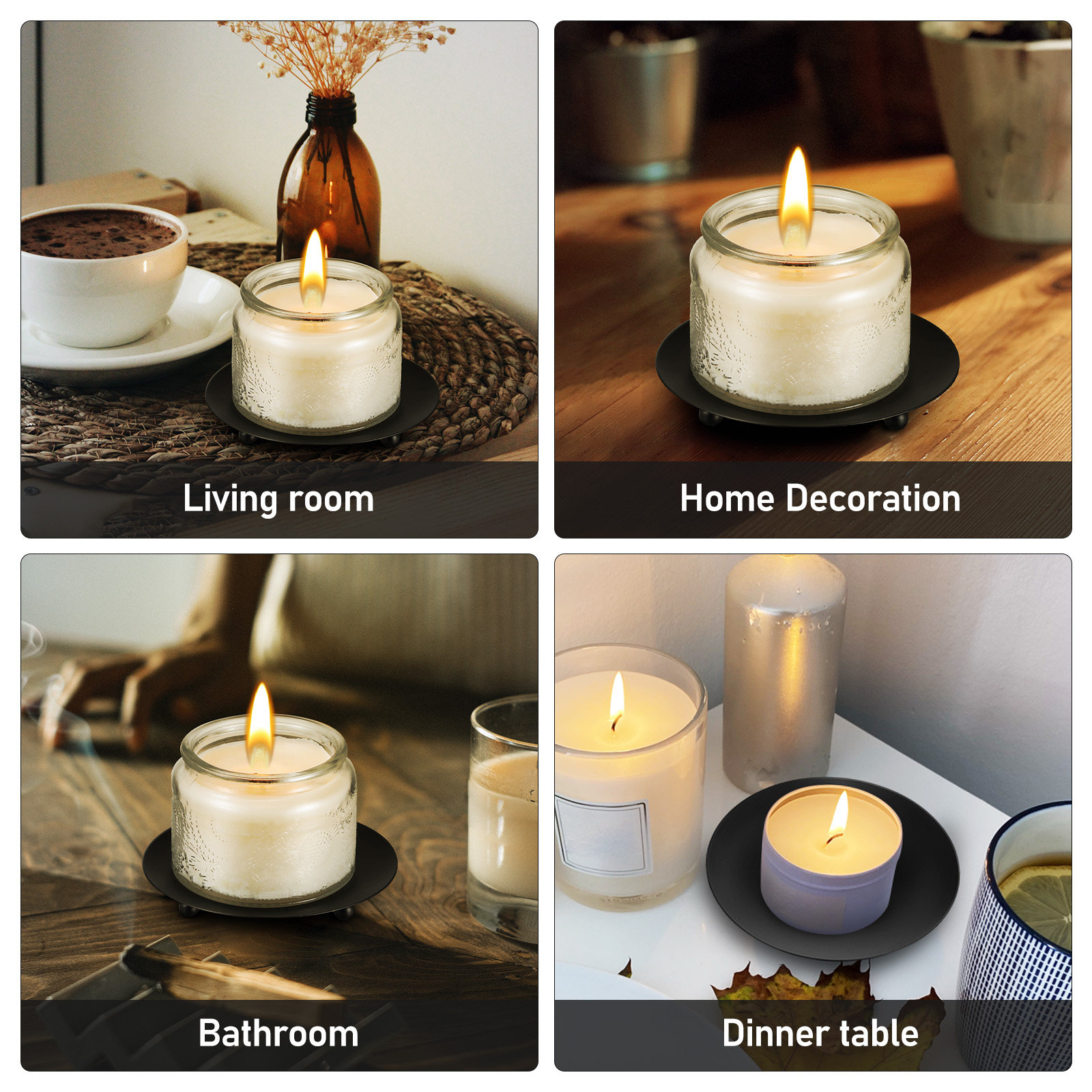 4 قطع حامل حديدي دائري بسيط لح - مراجعة Home Decor Shop وسعره