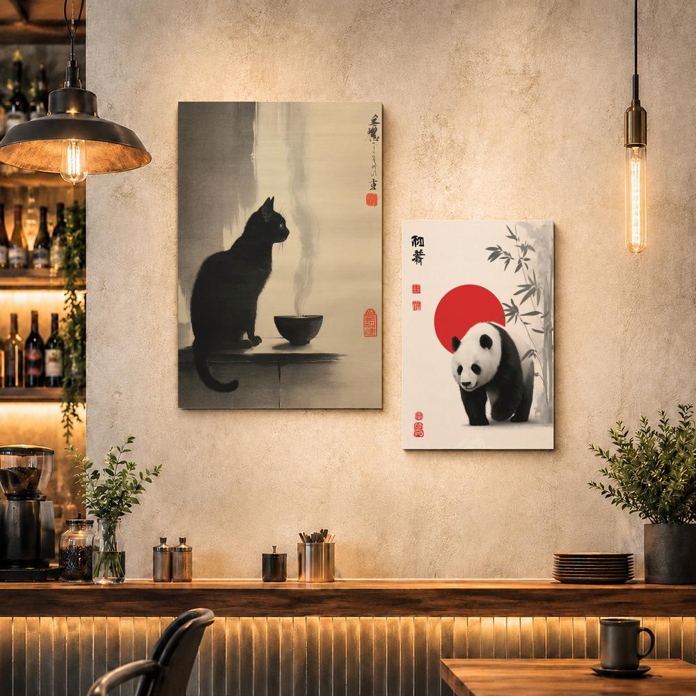 ملصقات جدارية بأسلوب فني يابان - مراجعة Home Decor Japandi Style وسعره