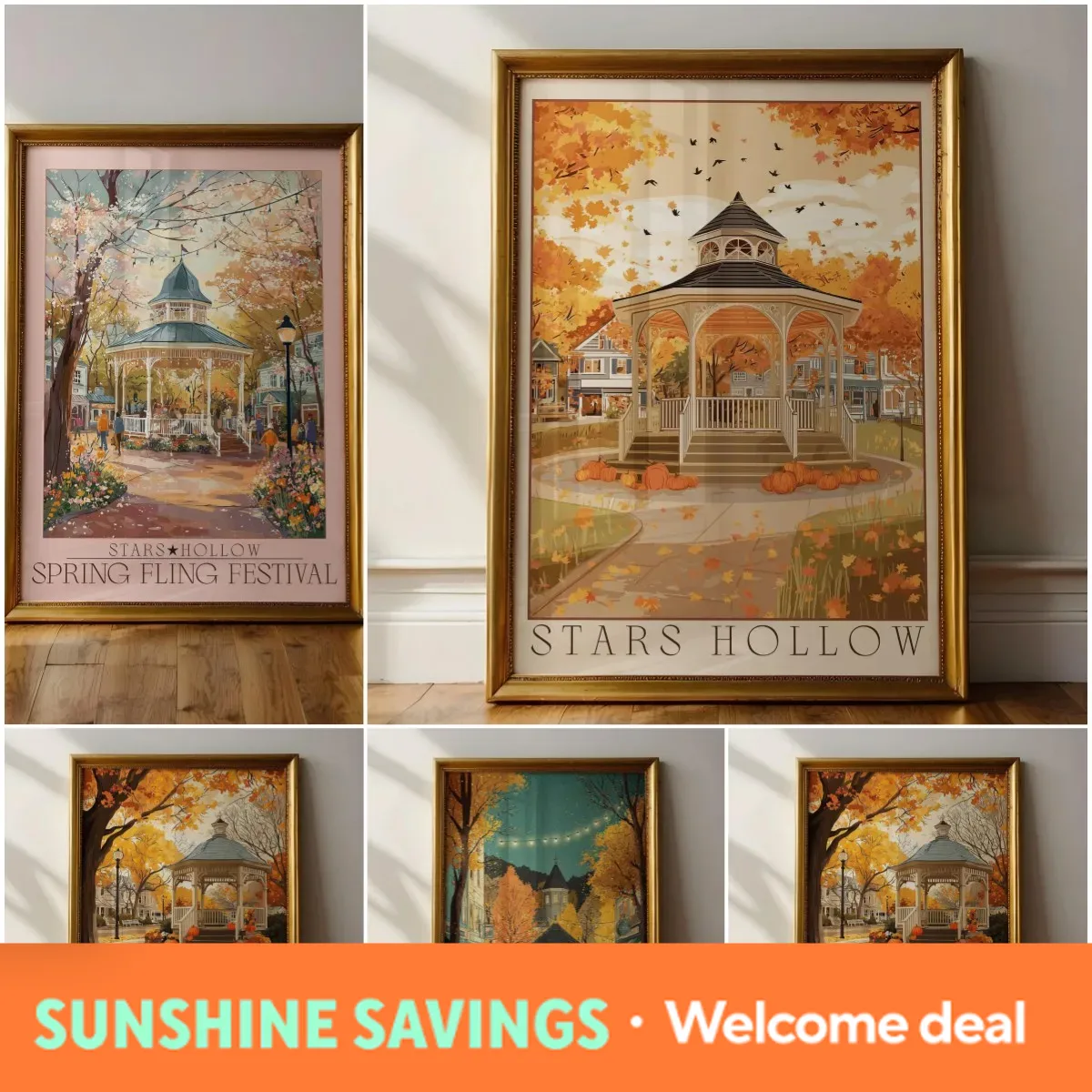 ملصق فني عتيق لمهرجان الخريف ب - مراجعة Home Decor Shop وسعره