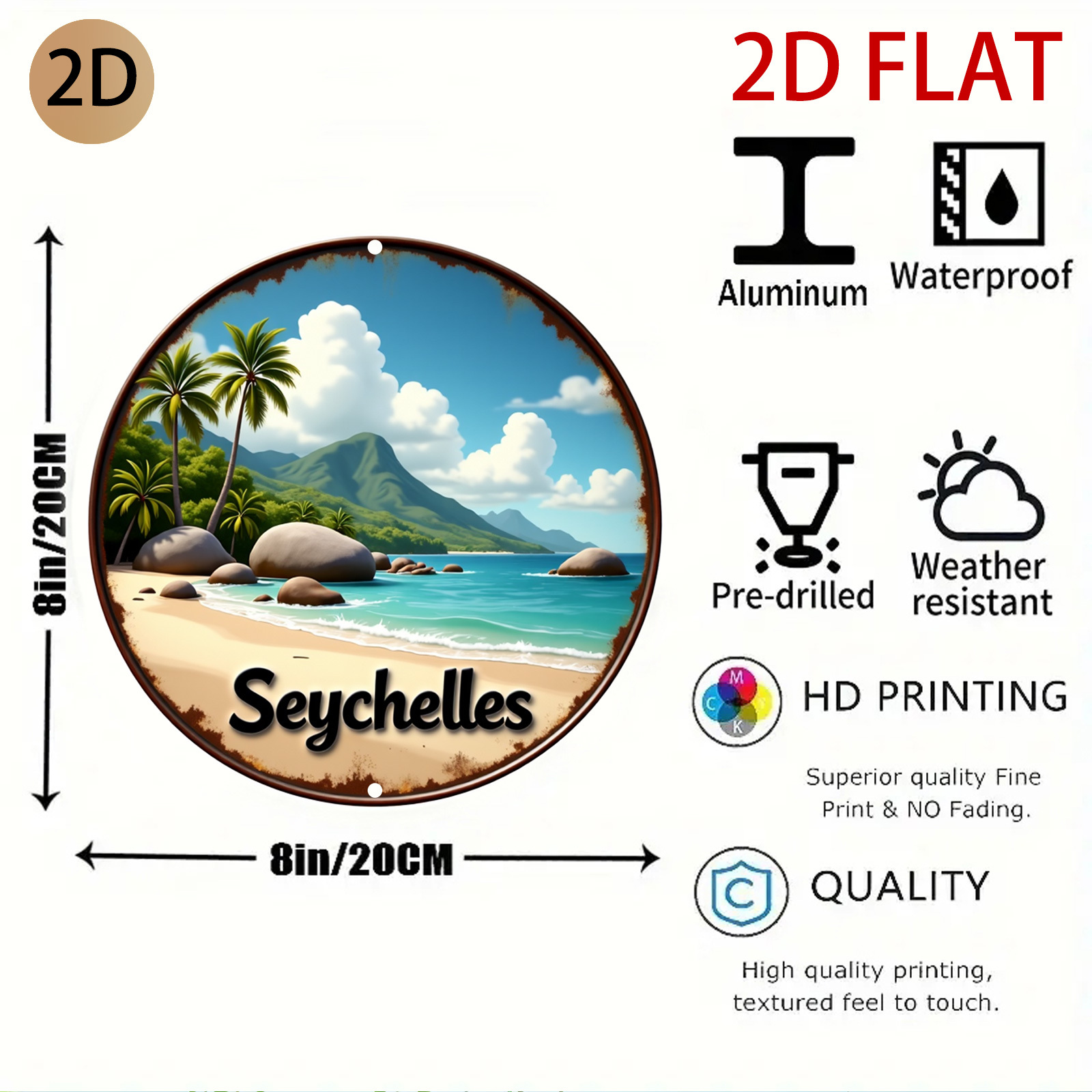 لوحة جدارية معدنية بتصميم شعار - مراجعة Home Decor Logo Design وسعره