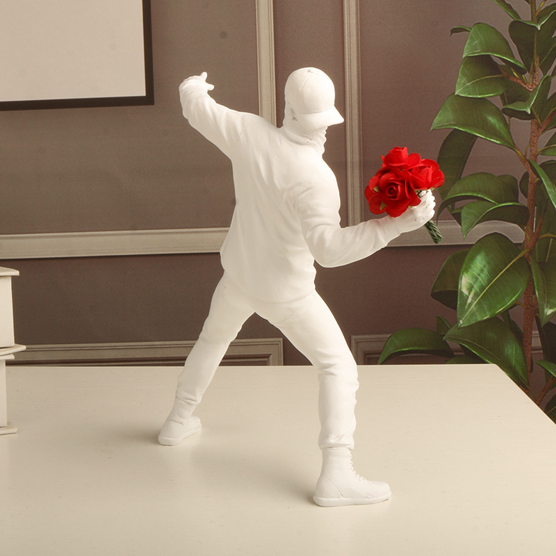 بانكسي-ديكور زهور لا يزال ، نح - مراجعة Abstract Sculpture Resin وسعره